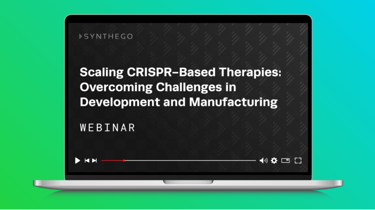 CIRM and Synthego "scaling CRISPR" webinar